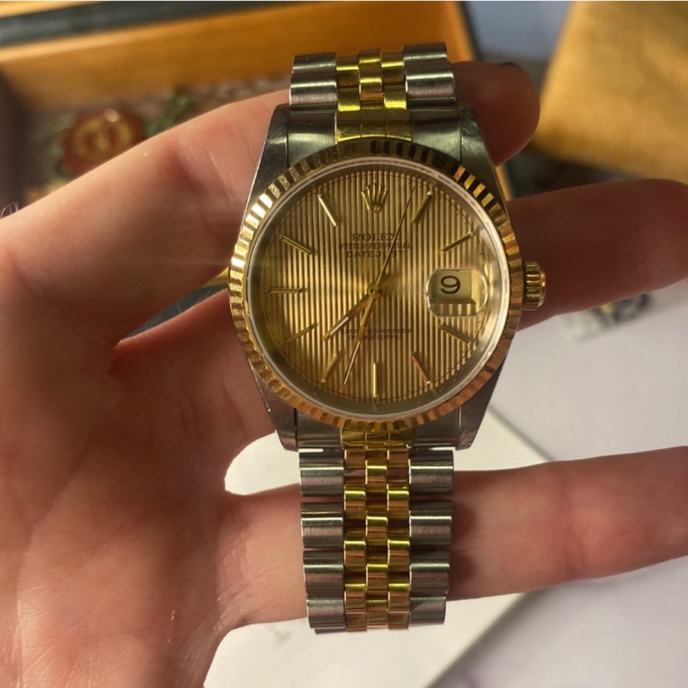 Two-Tone 36MM Rolex with Box and Papers